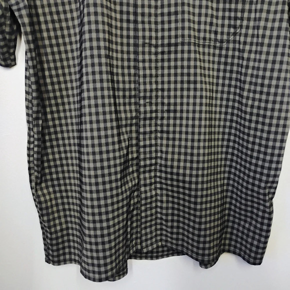 QOR Gingham Short Sleeve Button Up Performance Stretch Shirt Mens Size Medium - Picture 2 of 13